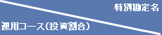 特別勘定名　運用コース（投資割合）
