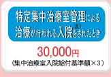 特定集中治療室管理による治療が行われる入院をされたとき