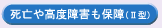死亡や高度障害も保障（Ⅱ型）