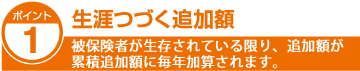 生涯つづく追加額加算