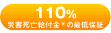 110％災害死亡給付金※の最低保証