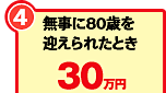 4　無事に80歳を迎えられたとき 30万円